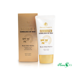 Kem Chống Nắng Cao Cấp Cho Da Mặt Detox White Indebenone Hương Thảo Group Tuýp 50ml
