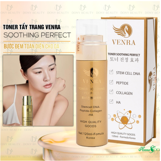 Toner Tế Bào Gốc Soothing Perfect Venra 120ml - Cấp Và Dưỡng Ẩm Cho Da, Se Khít Lỗ Chân Lông, Giúp Da Sáng Mịn