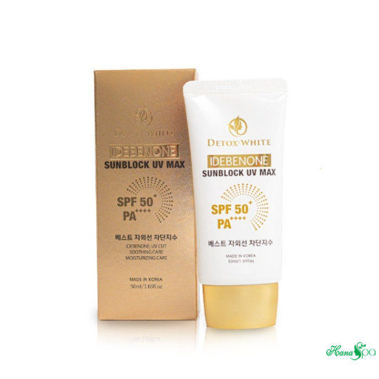 Kem Chống Nắng Cao Cấp Cho Da Mặt Detox White Indebenone Hương Thảo Group Tuýp 50ml