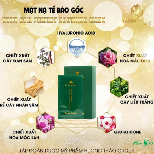 Mặt Nạ Tế Bào Gốc Xanh Stem Cell Perfect Soothing Mask Detox White (1 Miếng)